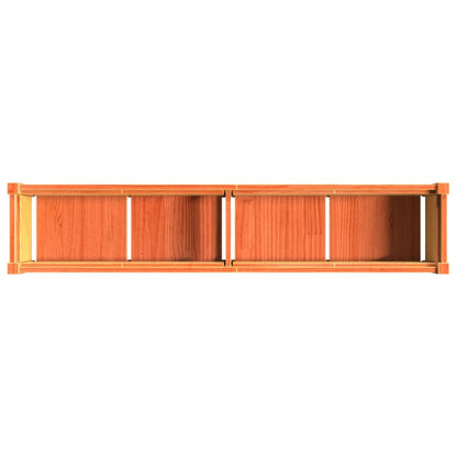vidaXL Pflanzkübel Wachsbraun 150x31x31 cm Massivholz Kiefer