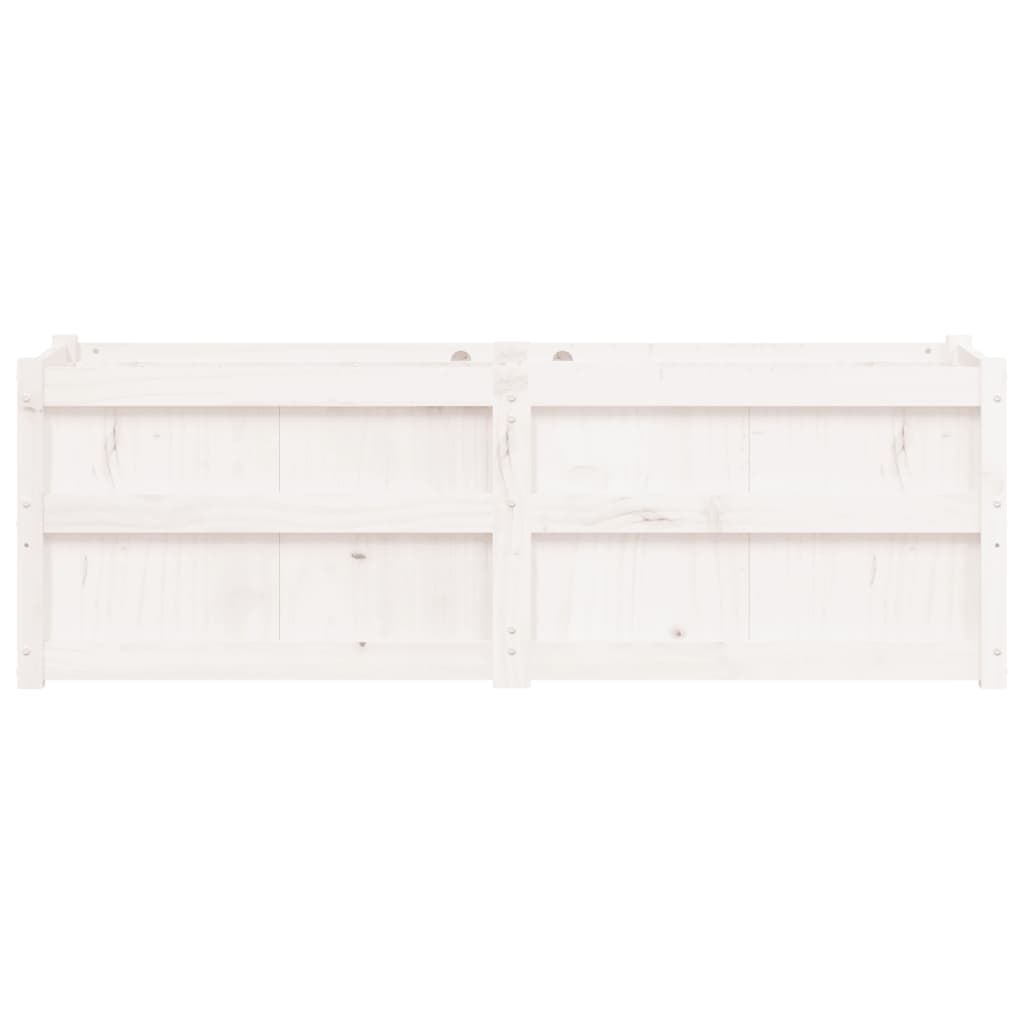vidaXL Pflanzkübel Weiß 150x50x50 cm Massivholz Kiefer