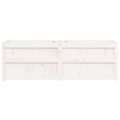 vidaXL Pflanzkübel Weiß 150x50x50 cm Massivholz Kiefer