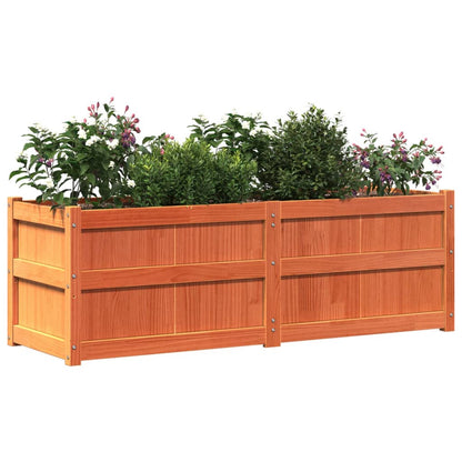 vidaXL Pflanzkübel Wachsbraun 150x50x50 cm Massivholz Kiefer