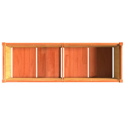 vidaXL Pflanzkübel Wachsbraun 150x50x50 cm Massivholz Kiefer