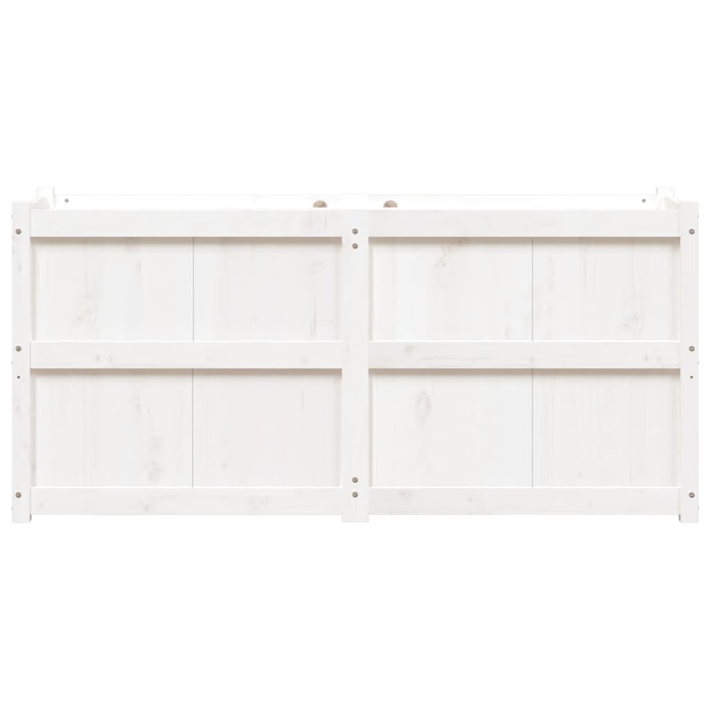 vidaXL Pflanzkübel Weiß 150x50x70 cm Massivholz Kiefer