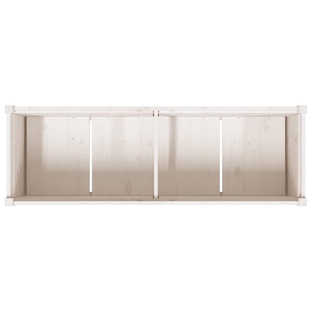 vidaXL Pflanzkübel Weiß 150x50x70 cm Massivholz Kiefer