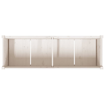vidaXL Pflanzkübel Weiß 150x50x70 cm Massivholz Kiefer