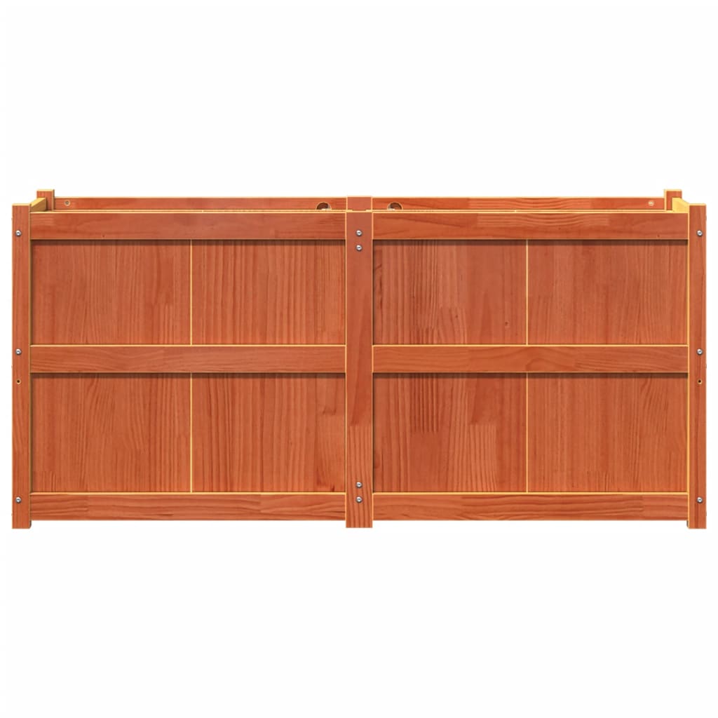 vidaXL Pflanzkübel Wachsbraun 150x50x70 cm Massivholz Kiefer