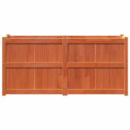 vidaXL Pflanzkübel Wachsbraun 150x50x70 cm Massivholz Kiefer