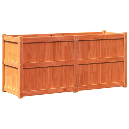 vidaXL Pflanzkübel Wachsbraun 150x50x70 cm Massivholz Kiefer