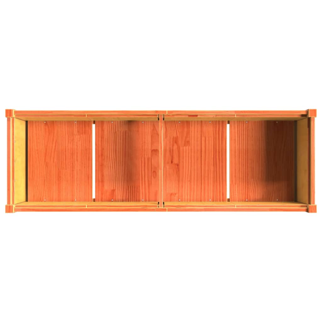 vidaXL Pflanzkübel Wachsbraun 150x50x70 cm Massivholz Kiefer