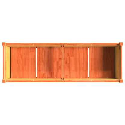 vidaXL Pflanzkübel Wachsbraun 150x50x70 cm Massivholz Kiefer