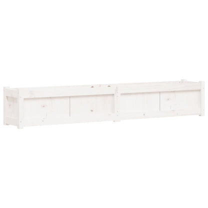 vidaXL Pflanzkübel Weiß 180x31x31 cm Massivholz Kiefer