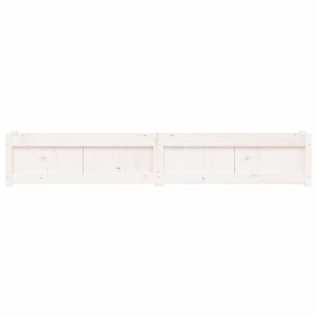 vidaXL Pflanzkübel Weiß 180x31x31 cm Massivholz Kiefer