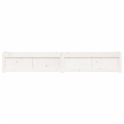 vidaXL Pflanzkübel Weiß 180x31x31 cm Massivholz Kiefer