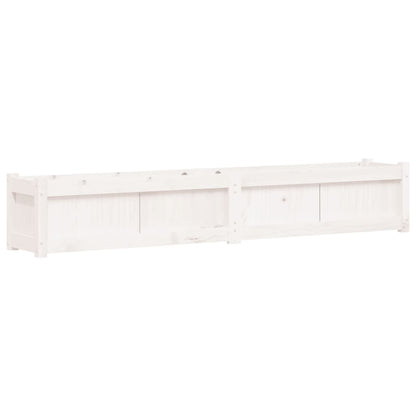 vidaXL Pflanzkübel Weiß 180x31x31 cm Massivholz Kiefer