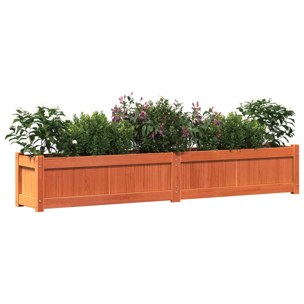 vidaXL Pflanzkübel 2 Stk. Wachsbraun Massivholz Kiefer