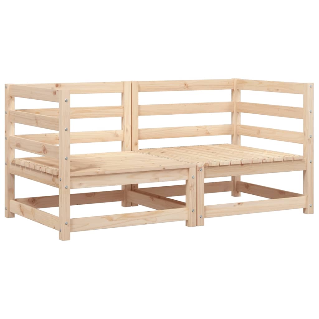 vidaXL Canapés d'angle de jardin 2 pcs 70x70x67 cm Bois de pin massif