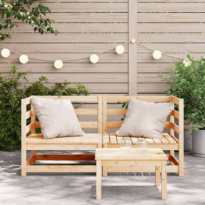 vidaXL Canapés d'angle de jardin 2 pcs 70x70x67 cm Bois de pin massif
