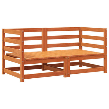 vidaXL Canapés d'angle de jardin 2 pcs Marron ciré 70x70x67 cm Bois de pin massif