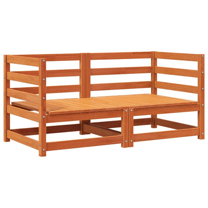 vidaXL Canapés d'angle de jardin 2 pcs Marron ciré 70x70x67 cm Bois de pin massif