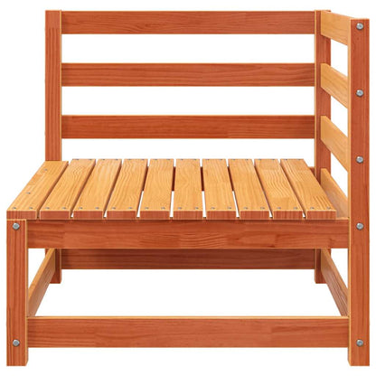 vidaXL Canapés d'angle de jardin 2 pcs Marron ciré 70x70x67 cm Bois de pin massif