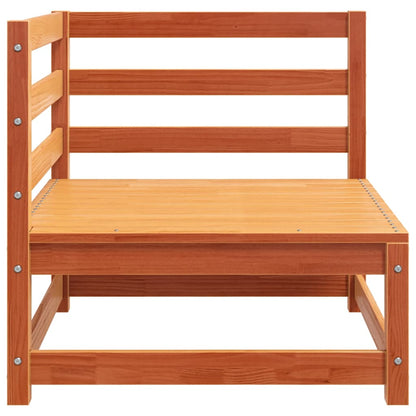 vidaXL Canapés d'angle de jardin 2 pcs Marron ciré 70x70x67 cm Bois de pin massif