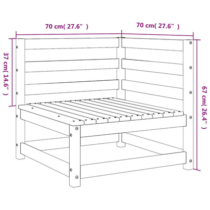 vidaXL Garten-Ecksofas 2 Stk. 70x70x67 cm Massivholz Douglasie