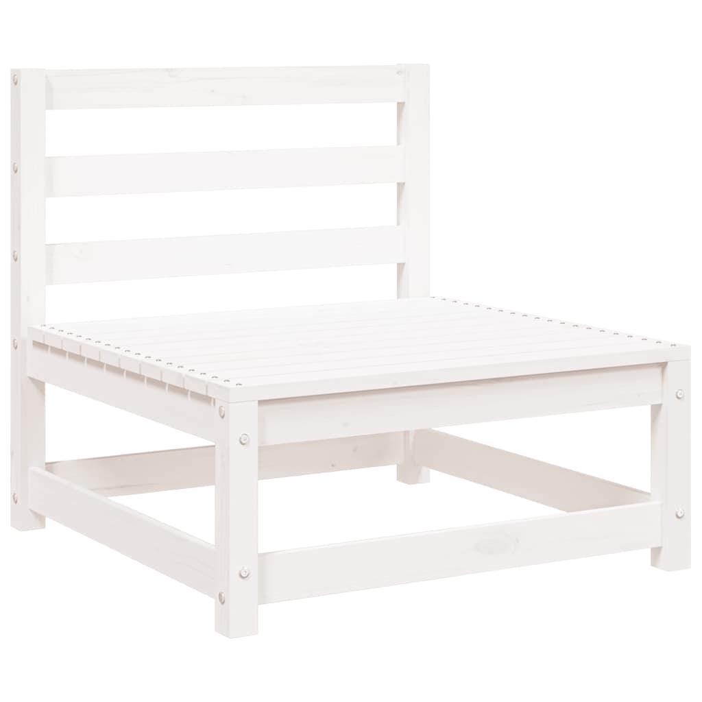 vidaXL Gartensofa ohne Armlehnen Weiß 70x70x67 cm Massivholz Kiefer