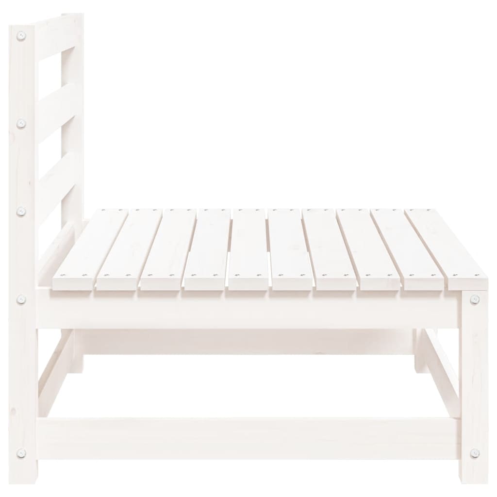 vidaXL Gartensofa ohne Armlehnen Weiß 70x70x67 cm Massivholz Kiefer