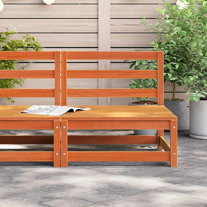 vidaXL Canapé de jardin sans accoudoirs marron miel 70x70x67 cm Bois massif