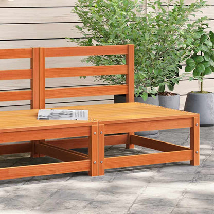 vidaXL Canapé de jardin sans accoudoirs marron miel 70x70x67 cm Bois massif