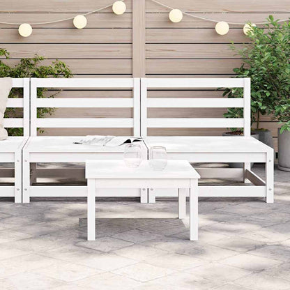 vidaXL Gartensofas ohne Armlehnen 2 Stk. Weiß 70x70x67 cm Kiefernholz