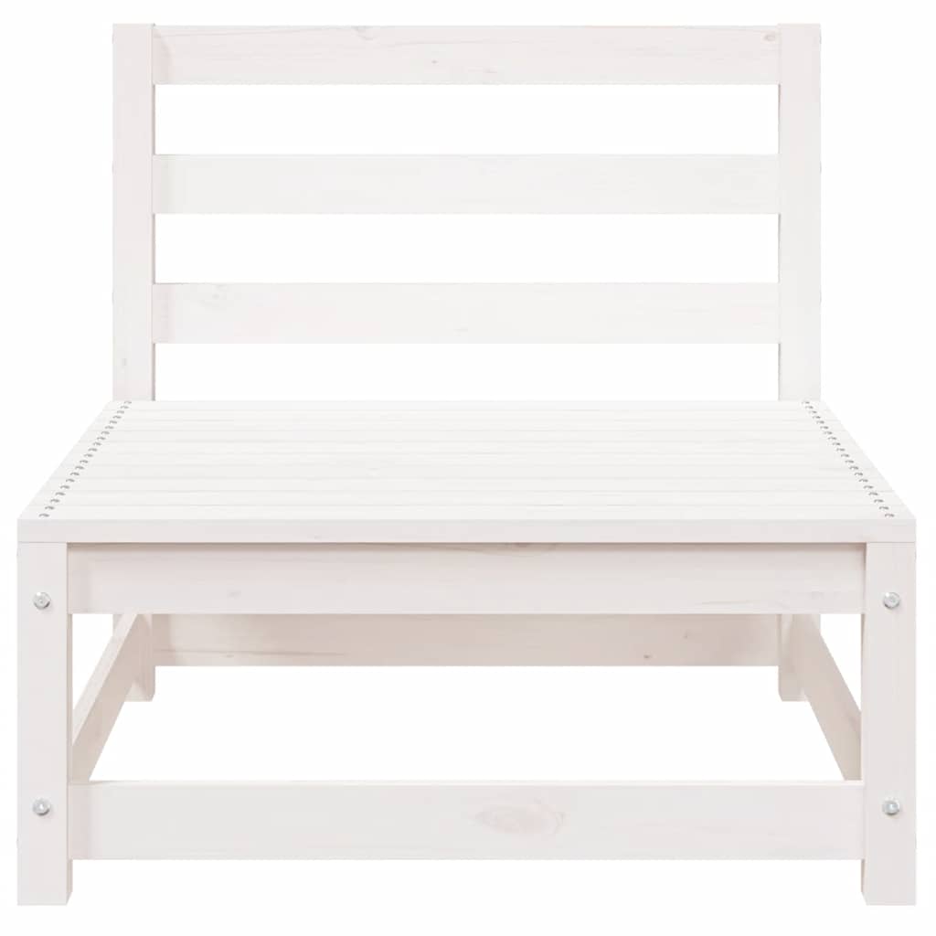 vidaXL Gartensofas ohne Armlehnen 2 Stk. Weiß 70x70x67 cm Kiefernholz