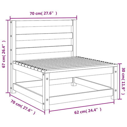 vidaXL Canapés de jardin sans accoudoirs 2 pcs 70x70x67 cm Bois de douglas