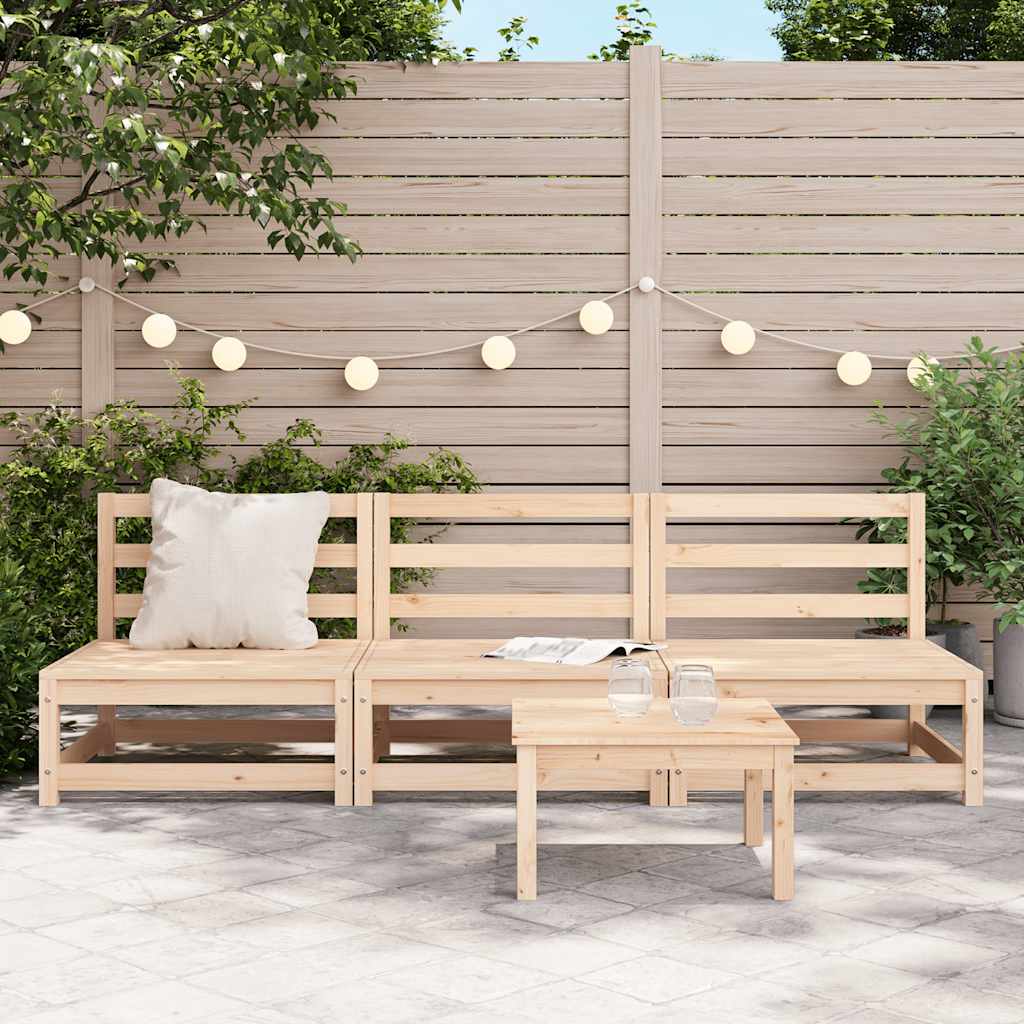 vidaXL Canapés de jardin sans accoudoirs 3 pcs 70x70x67 cm Bois de pin massif