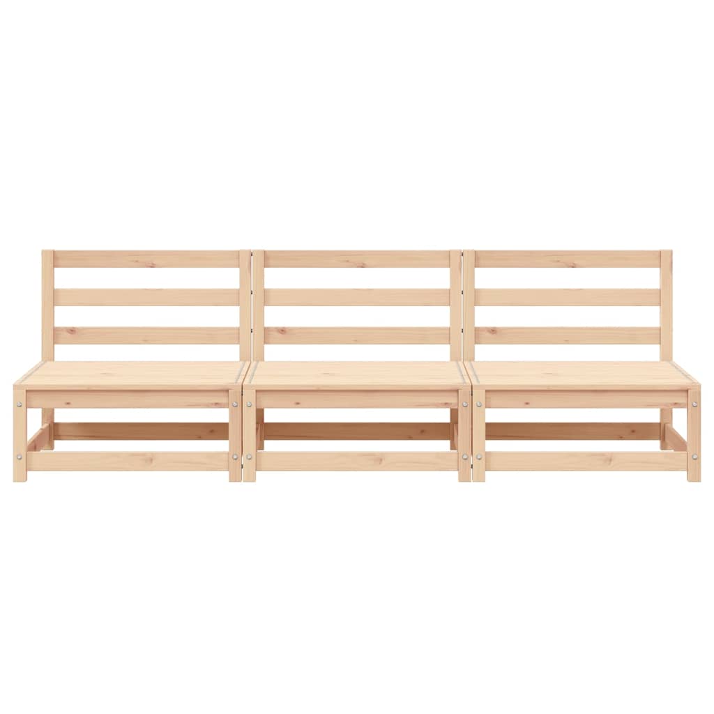 vidaXL Canapés de jardin sans accoudoirs 3 pcs 70x70x67 cm Bois de pin massif