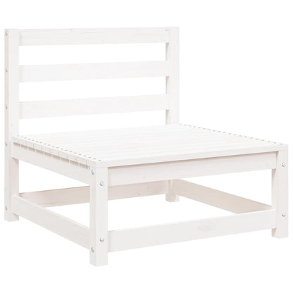 vidaXL Gartensofas ohne Armlehnen 3 Stk. Weiß 70x70x67 cm Kiefernholz