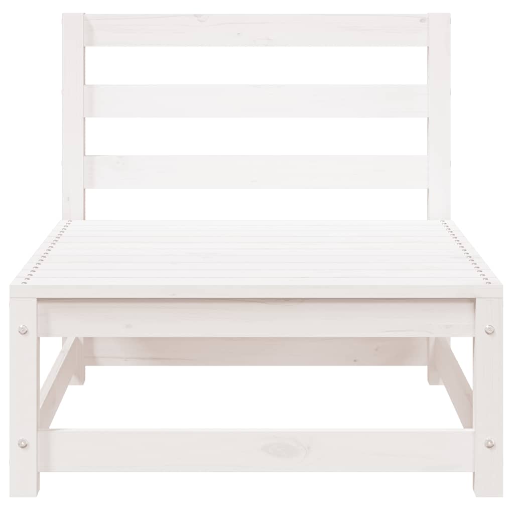 vidaXL Gartensofas ohne Armlehnen 3 Stk. Weiß 70x70x67 cm Kiefernholz