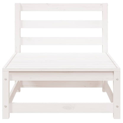 vidaXL Gartensofas ohne Armlehnen 3 Stk. Weiß 70x70x67 cm Kiefernholz