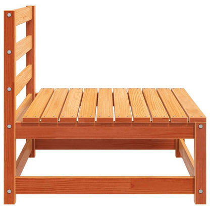 vidaXL Gartensofas ohne Armlehnen 3 Stk. Wachsbraun Massivholz Kiefer