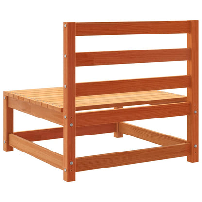 vidaXL Gartensofas ohne Armlehnen 3 Stk. Wachsbraun Massivholz Kiefer
