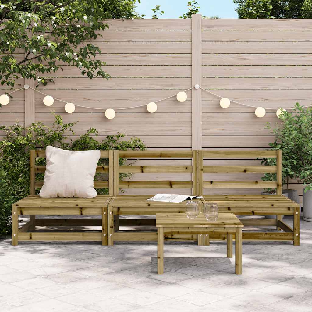vidaXL Canapés de jardin sans accoudoirs 3 pcs 70x70x67 cm Bois de pin