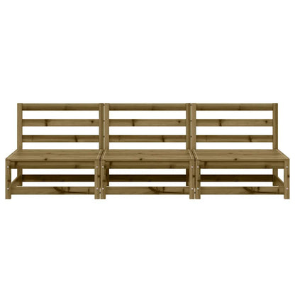 vidaXL Canapés de jardin sans accoudoirs 3 pcs 70x70x67 cm Bois de pin