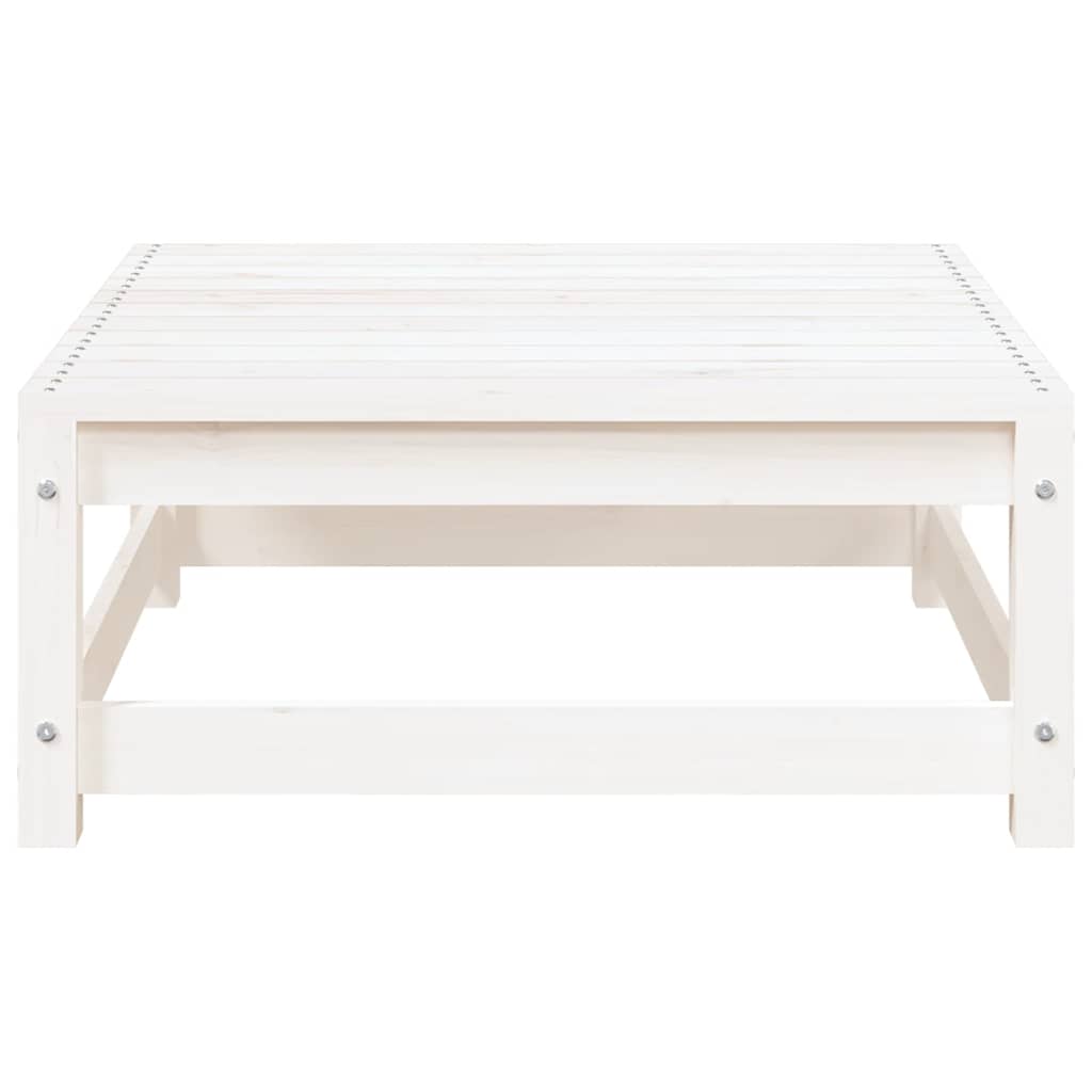 vidaXL Gartenhocker Weiß 70x70x30 cm Massivholz Kiefer