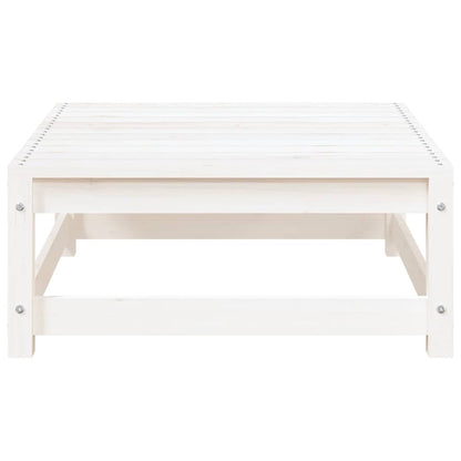 vidaXL Gartenhocker Weiß 70x70x30 cm Massivholz Kiefer
