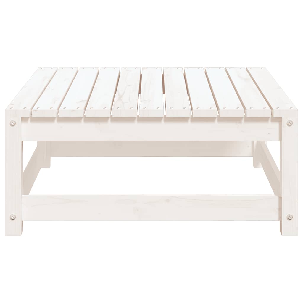 vidaXL Gartenhocker Weiß 70x70x30 cm Massivholz Kiefer