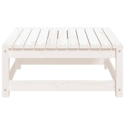 vidaXL Gartenhocker Weiß 70x70x30 cm Massivholz Kiefer