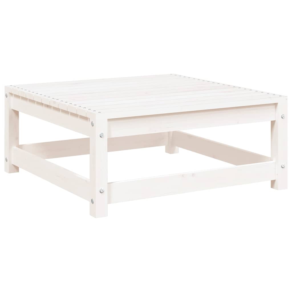 vidaXL Gartenhocker Weiß 70x70x30 cm Massivholz Kiefer