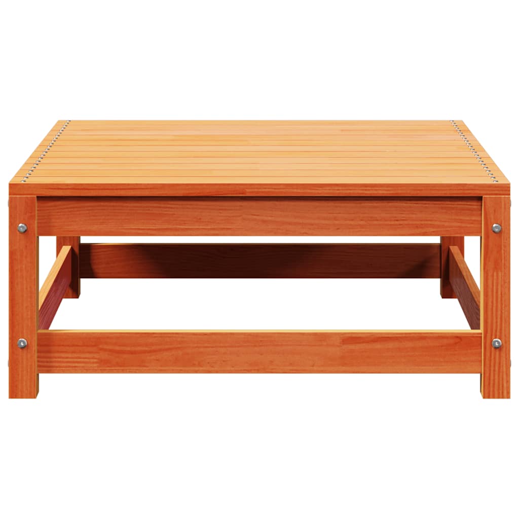 vidaXL Tabouret de jardin ciré marron 70x70x30 cm Bois de pin massif