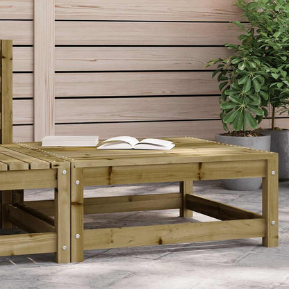 vidaXL Pouf de jardin 70x70x30 cm Bois de pin imprégné