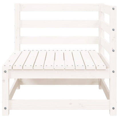 vidaXL Canapé de jardin 2 places Blanc Bois de pin massif