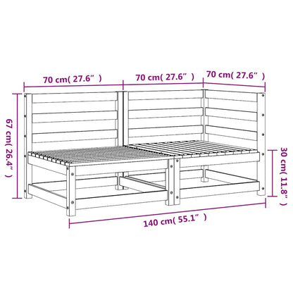 vidaXL Gartensofa 2-Sitzer Massivholz Douglasie